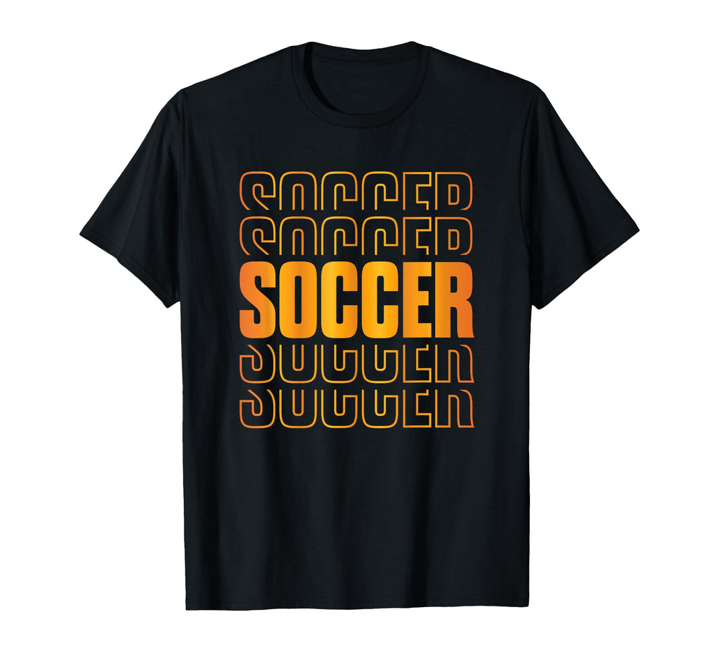Gold Soccer Stacked Soccer Lovers T-Shirt - Aesthetic Graphic for Adults - T-Shirt, Sweatshirt, Hoodie