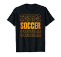 Gold Soccer Stacked Soccer Lovers T-Shirt - Aesthetic Graphic for Adults - T-Shirt, Sweatshirt, Hoodie