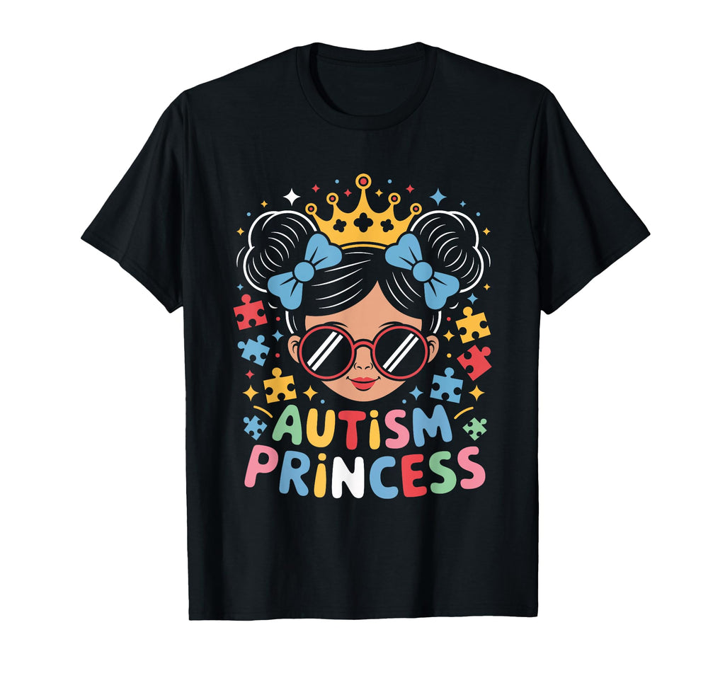 Autism Princess Afro Bow Daughter T-Shirt - Aesthetic Graphic for Adults - T-Shirt, Sweatshirt, Hoodie