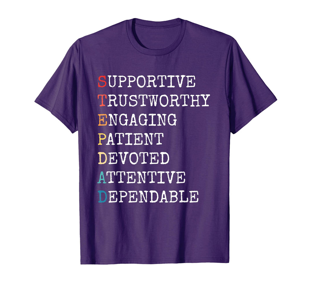 Stepdad Acronym Step Dad Stepfather T-Shirt - Minimalist Print Unisex - T-Shirt, Sweatshirt, Hoodie