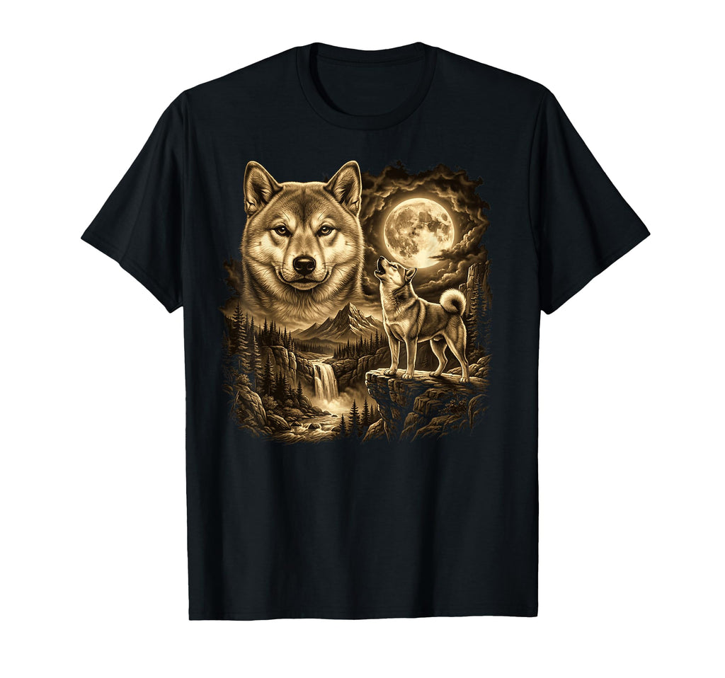 Shiba Inu Full Moon Shiba Inu Mom T-Shirt - Fun Novelty Design for Adults - T-Shirt, Sweatshirt, Hoodie