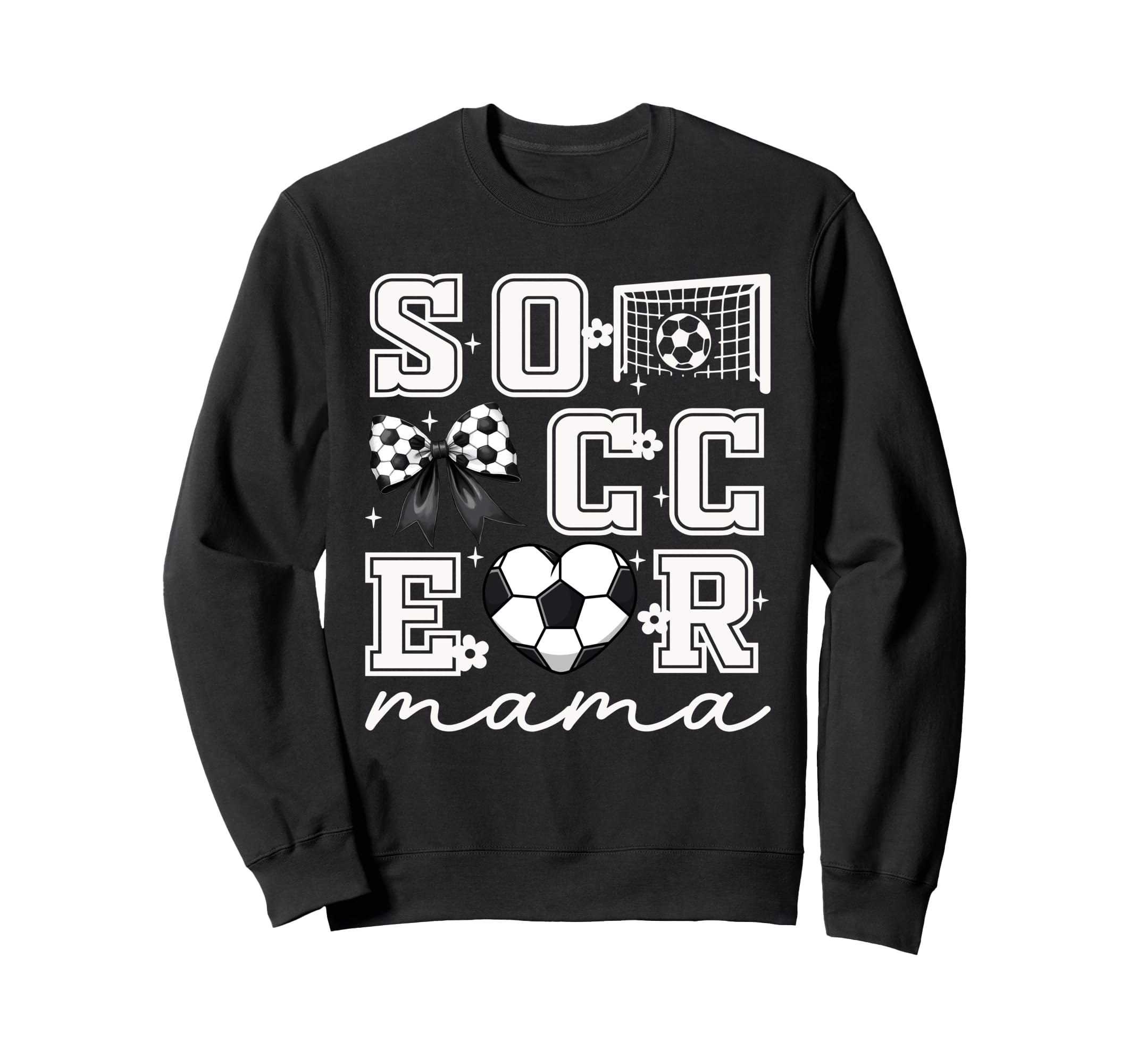 Soccer Mama Coquette Bow Funny Soccer Sweatshirt - Minimalist Print Unisex - T-Shirt, Sweatshirt, Hoodie