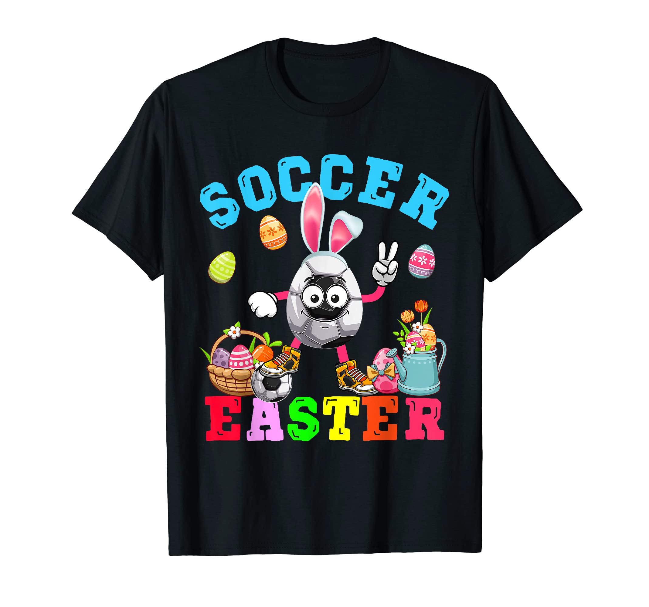 Easter Bunny Eggs Playing Soccer T-Shirt - Streetwear Style for Adults - T-Shirt, Sweatshirt, Hoodie