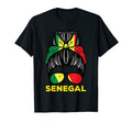 Senegal Flag Hairbun Football Soccer T-Shirt - Novelty Apparel for Adults - T-Shirt, Sweatshirt, Hoodie