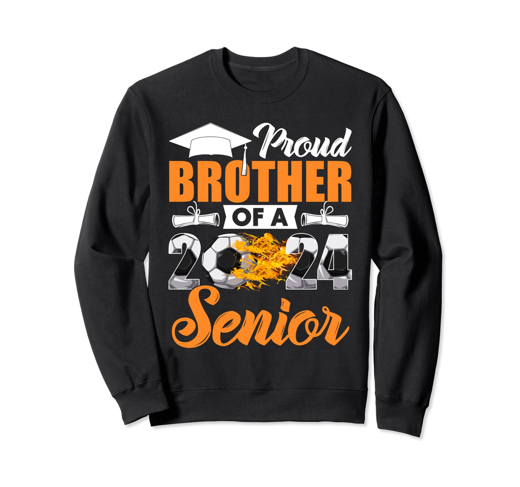 Funny Proud Brother 2024 Senior Sweatshirt - Custom Art Print for Adults - T-Shirt, Sweatshirt, Hoodie