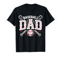 Baseball Dad Happy Fathers Day T-Shirt - Graphic Print Unisex - T-Shirt, Sweatshirt, Hoodie