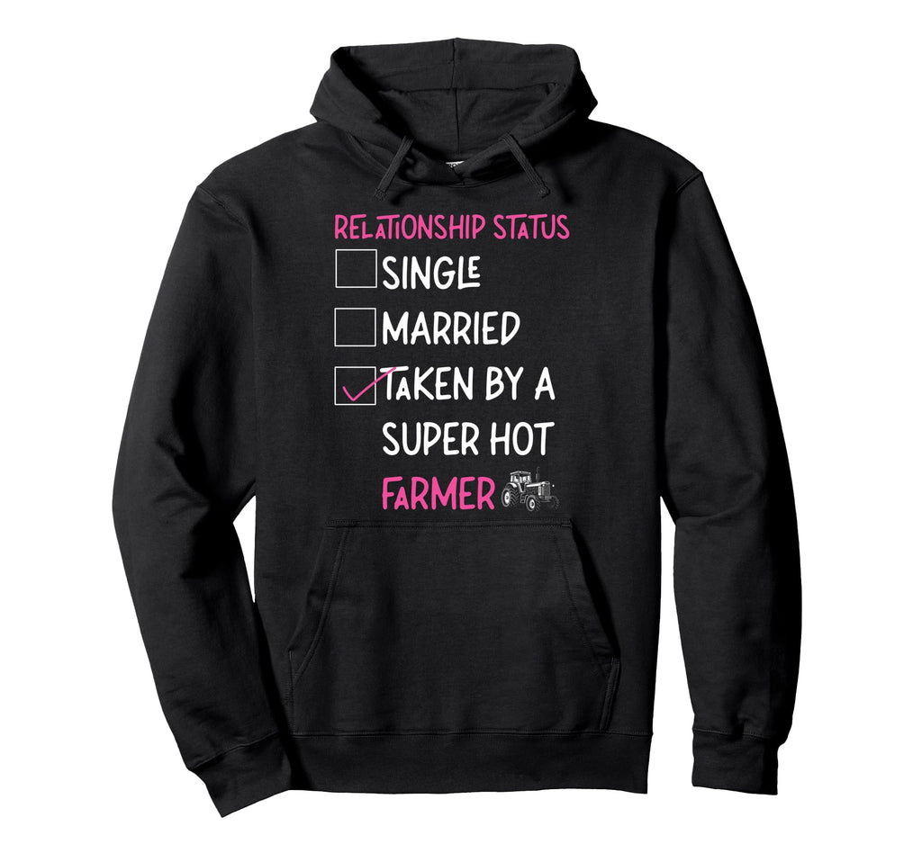 Farming Farmer Girlfriend Tractor Hoodie - Custom Art Print for Adults - T-Shirt, Sweatshirt, Hoodie