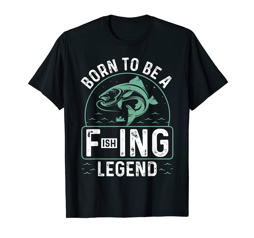 Born To Be Fishing Legend Bass Dad Papa T-Shirt - Unique Graphic for Adults - T-Shirt, Sweatshirt, Hoodie