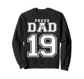 Number 19 Custom Proud Soccer Futbol Sweatshirt - Unique Graphic Men Women - T-Shirt, Sweatshirt, Hoodie