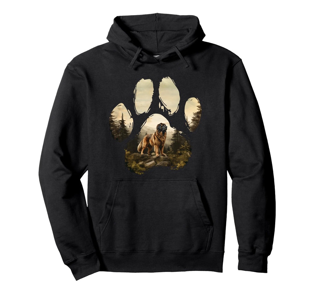 Leonberger Mountain Paw Dog Mom Dad Hoodie - Unique Graphic Unisex - T-Shirt, Sweatshirt, Hoodie
