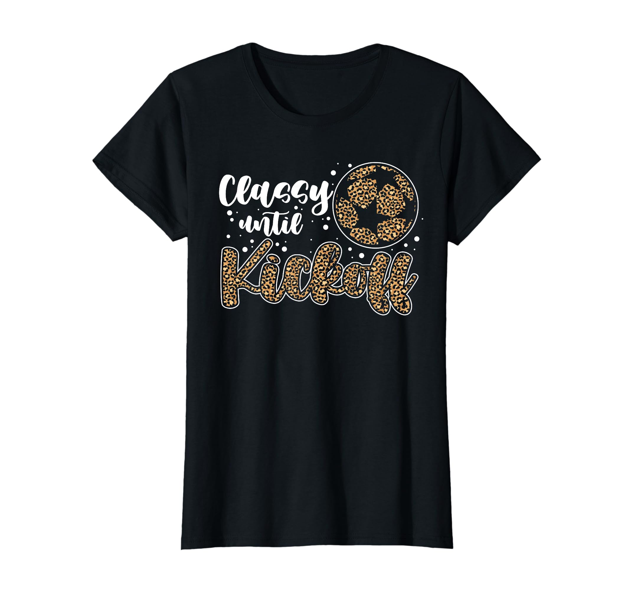 Funny Soccer Lover Leopard Pattern T-Shirt - Fun Novelty Design Men Women - T-Shirt, Sweatshirt, Hoodie