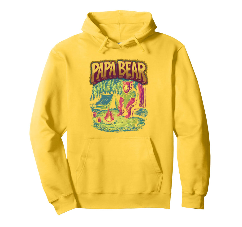 Papa Bear Adventure Mountain Hoodie - Minimalist Print for Adults - T-Shirt, Sweatshirt, Hoodie