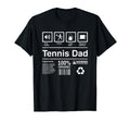 Mens Tennis Dad Contents Gift T-Shirt - Minimalist Print Unisex - T-Shirt, Sweatshirt, Hoodie