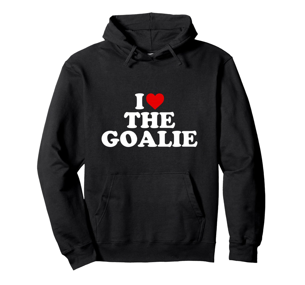 I Love Goalie Heart Hoodie - Graphic Print for Adults - T-Shirt, Sweatshirt, Hoodie