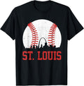 St. Louis Cityscape Vintage Baseball City Men Women - Adult & Kids T-Shirts, Sweatshirts & Hoodies apparel design preview 1