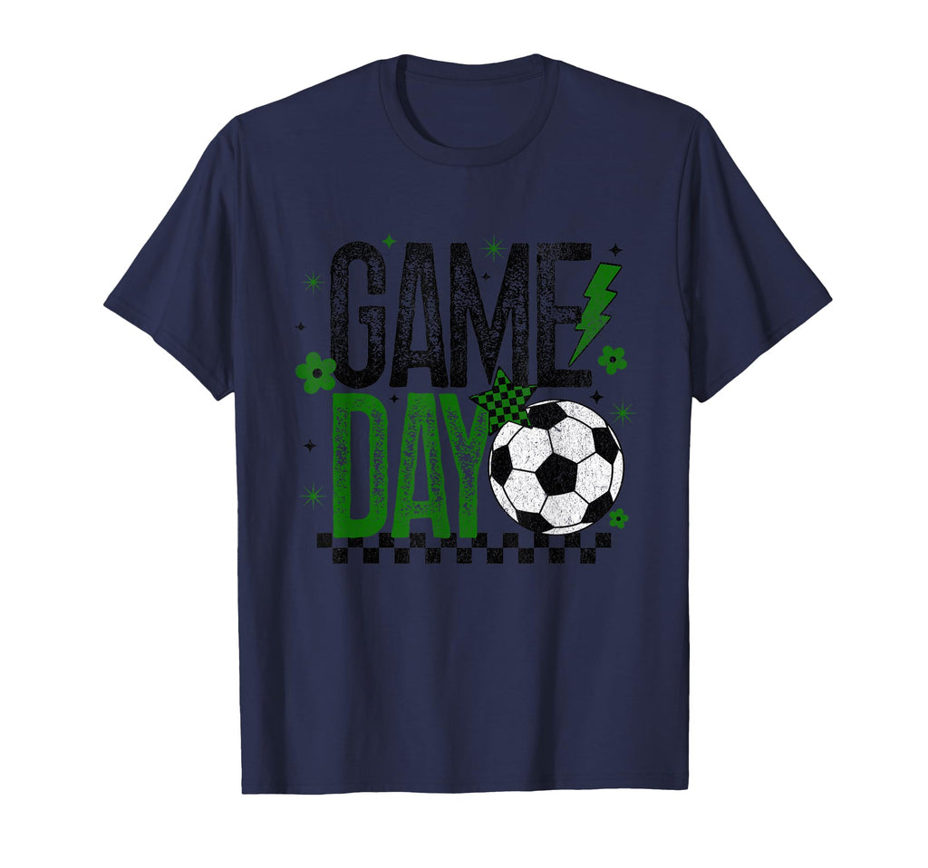 Game Day Soccer Season Black Green Gold T-Shirt - Minimalist Print Unisex - T-Shirt, Sweatshirt, Hoodie