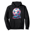 Soccer Ball Drip Ice Cream Drip Game Soccer Hoodie - Graphic Print Unisex - T-Shirt, Sweatshirt, Hoodie