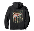Art Back Camo American Flag Trout Hoodie - Fun Novelty Design Men Women - T-Shirt, Sweatshirt, Hoodie