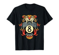 Lucky Leopard Traditional Tattoo 8 Ball T-Shirt - Custom Art Print Unisex - T-Shirt, Sweatshirt, Hoodie