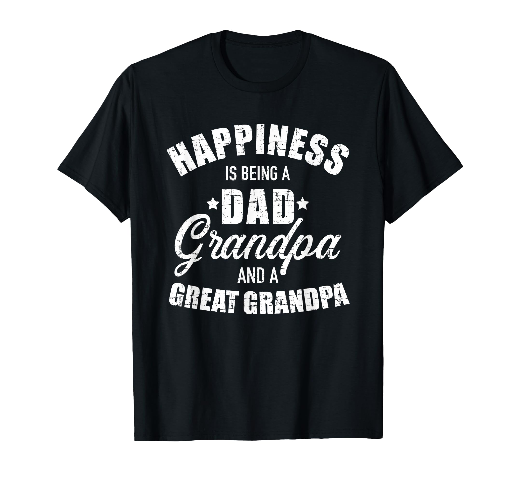 Happiness Is Being Dad Grandpa And T-Shirt - Aesthetic Graphic Men Women - T-Shirt, Sweatshirt, Hoodie