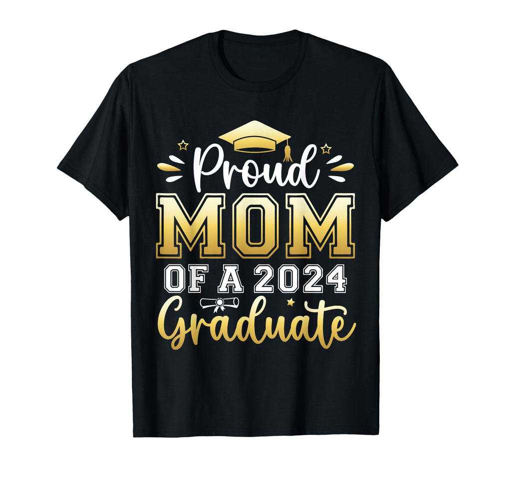 Proud Mom 2024 Graduate Senior T-Shirt - Aesthetic Graphic for Adults - T-Shirt, Sweatshirt, Hoodie