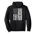 Proud Dad American Flag Funny Soccer Hoodie - Graphic Print Unisex - T-Shirt, Sweatshirt, Hoodie