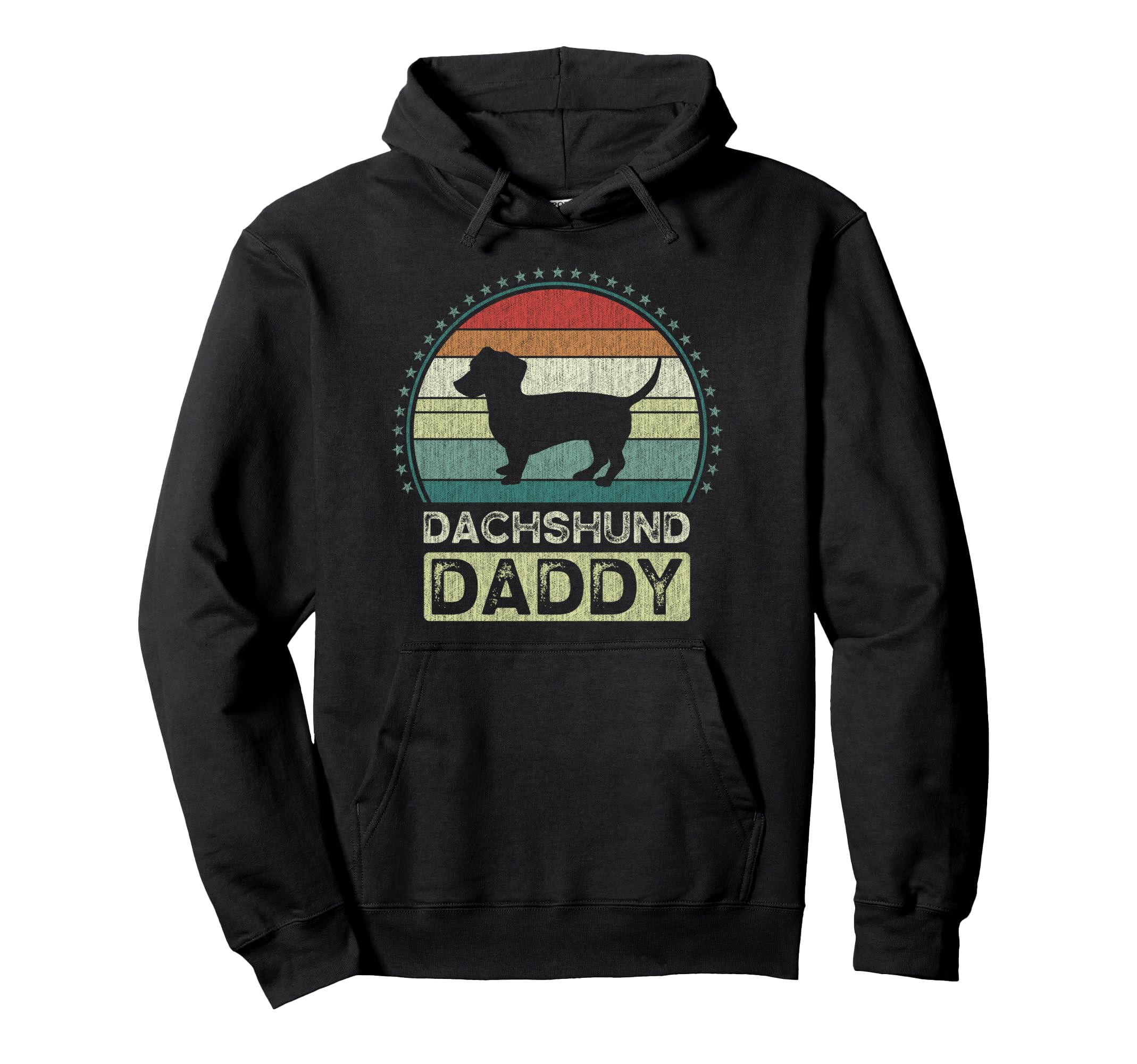 Dachshund Daddy Fathers Day Wiener Dog Hoodie - Graphic Print for Adults - T-Shirt, Sweatshirt, Hoodie