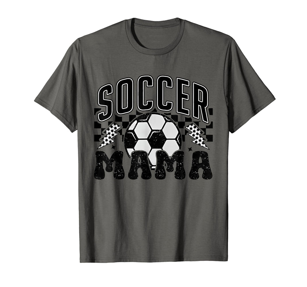 Checkered Soccer Mama Soccer Mom Soccer T-Shirt - Aesthetic Graphic Unisex - T-Shirt, Sweatshirt, Hoodie