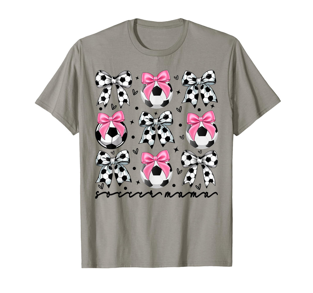 Coquette Soccer Bow Mom Soccer Mama T-Shirt - Trendy Graphic Unisex - T-Shirt, Sweatshirt, Hoodie