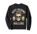 Skeleton Messy Bun Mom Raising Sweatshirt - Trendy Graphic for Adults - T-Shirt, Sweatshirt, Hoodie