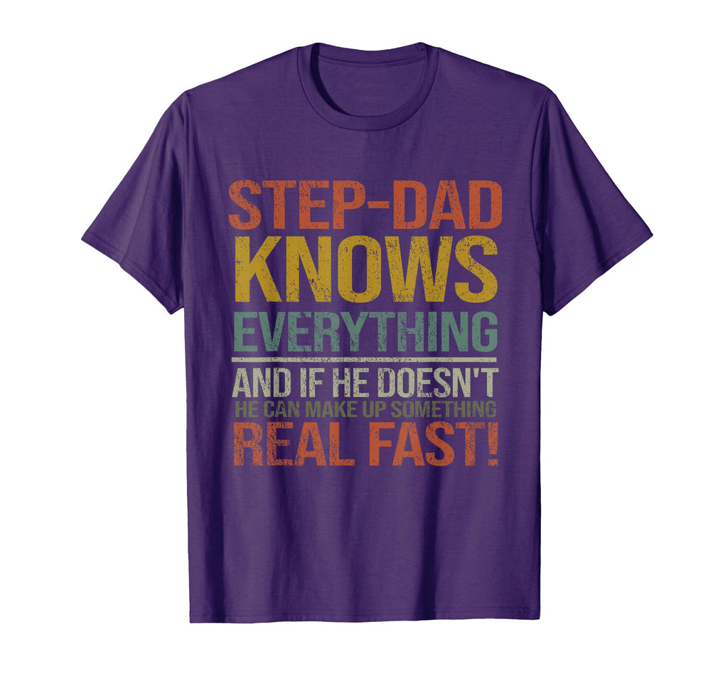 Mens Bonus Dad Funny Step Dad Knows T-Shirt - Casual Everyday Wear Unisex - T-Shirt, Sweatshirt, Hoodie