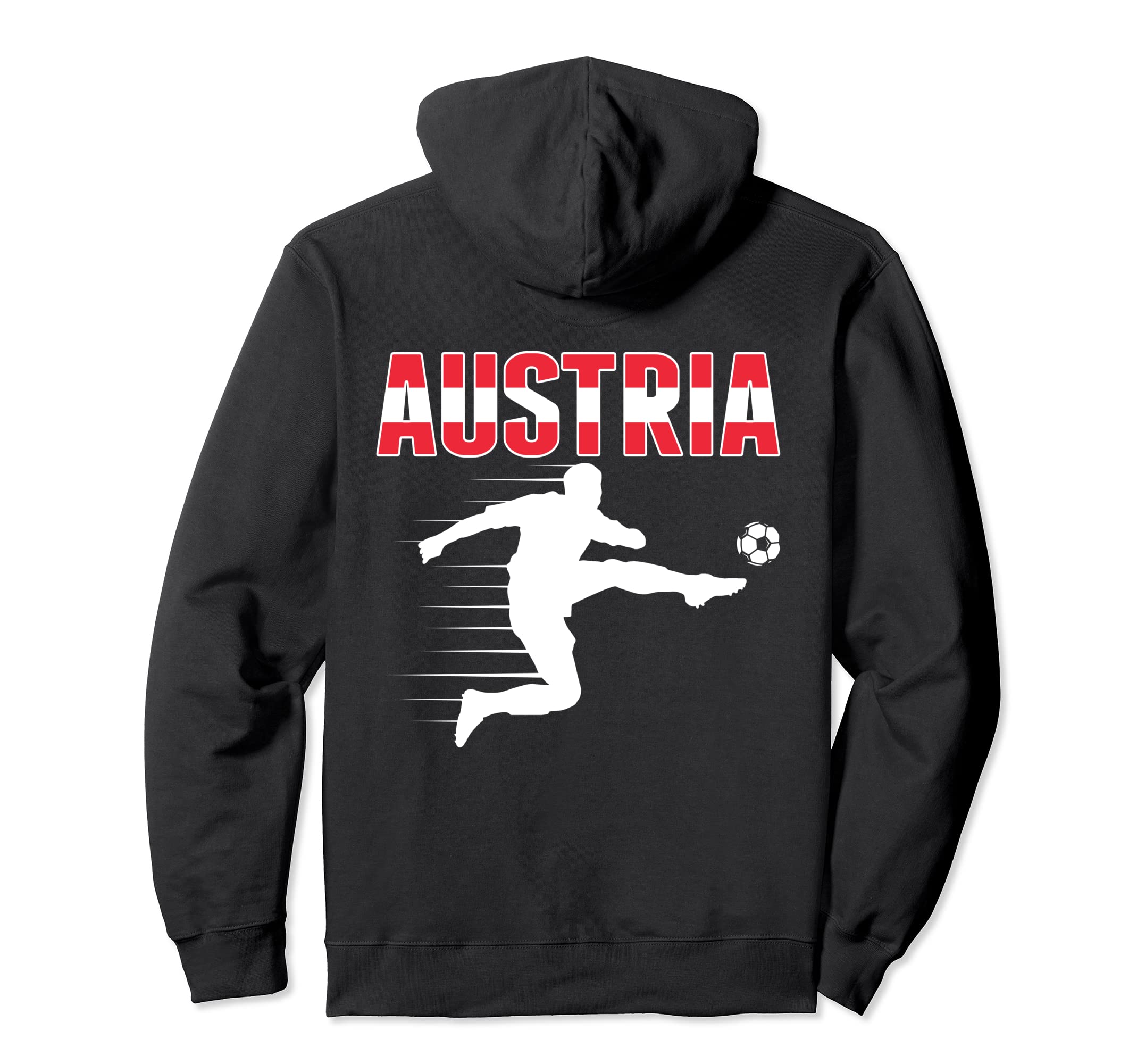 Austria Soccer Fans Jersey Austrian Hoodie - Fun Novelty Design for Adults - T-Shirt, Sweatshirt, Hoodie