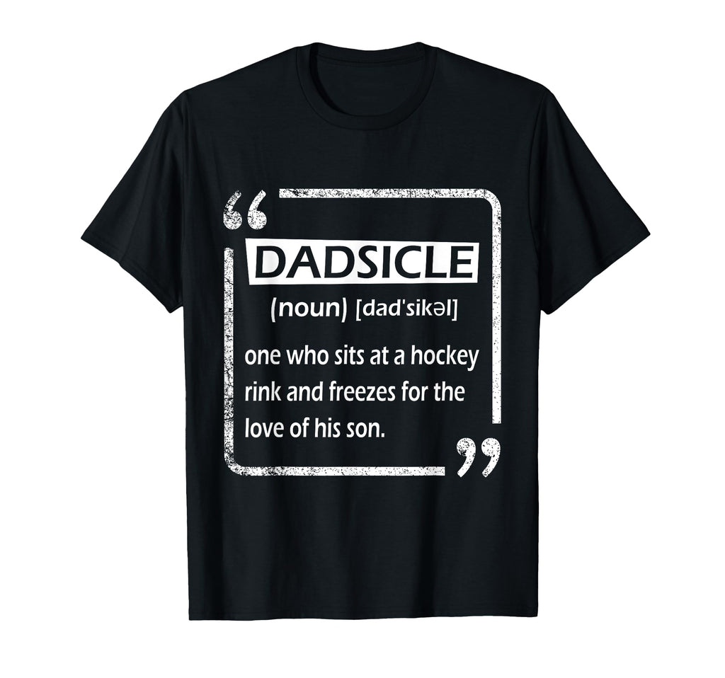 Dadsicle Funny Hockey Dad Sicle T-Shirt - Fun Novelty Design for Adults - T-Shirt, Sweatshirt, Hoodie