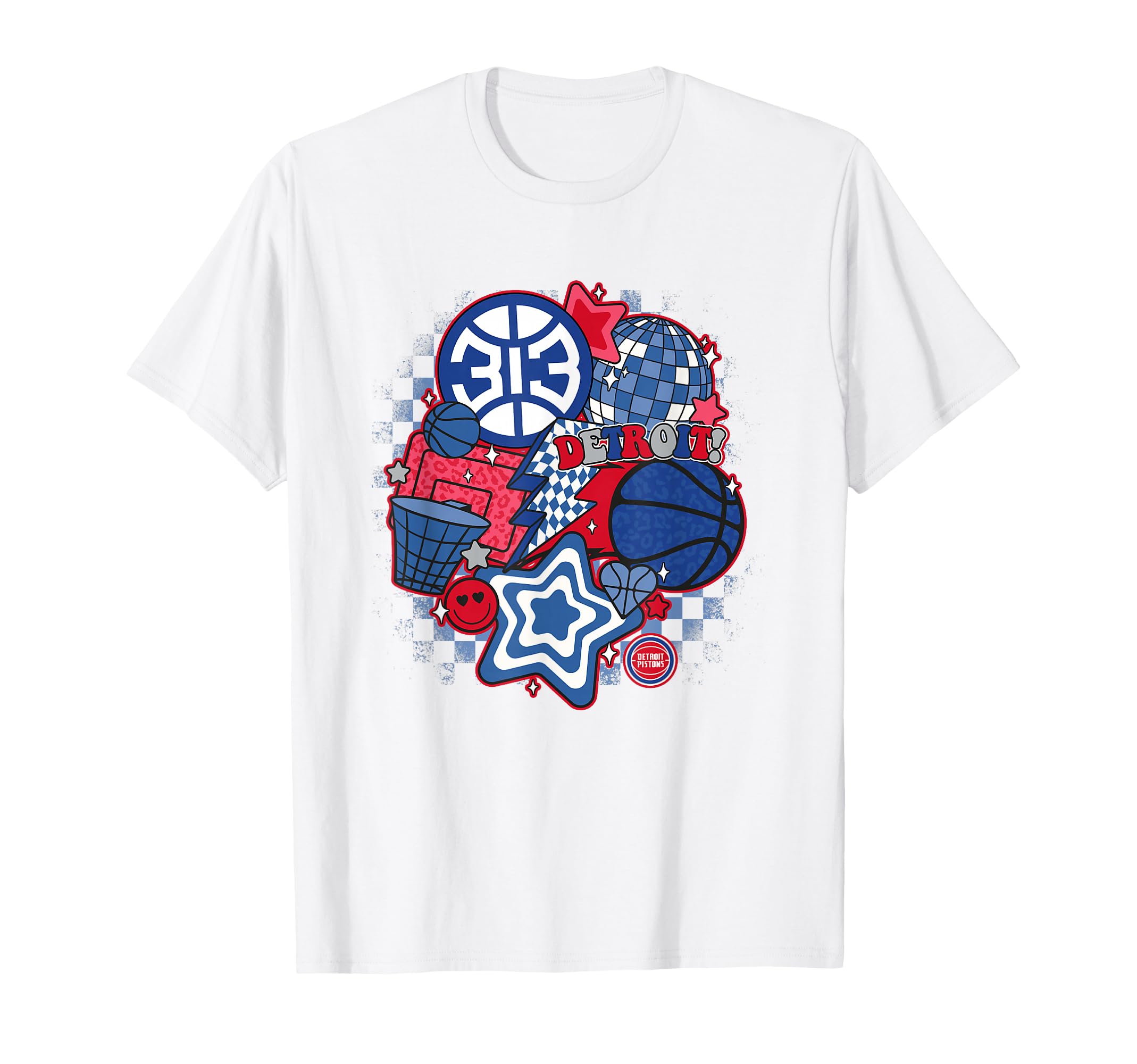 Nba Detroit Pistons Psychedelic T-Shirt - Trendy Graphic for Adults - T-Shirt, Sweatshirt, Hoodie