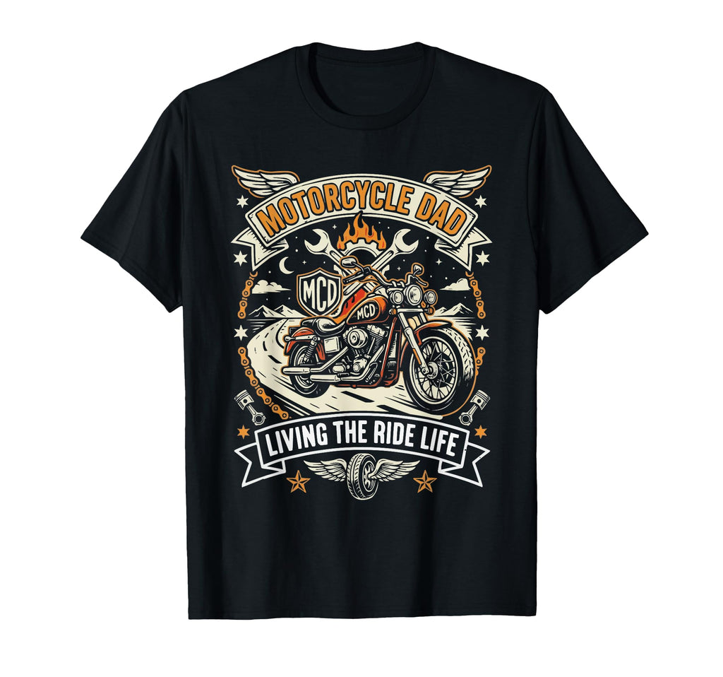 Motorcycle Dad Motorcyle Rider Daddy T-Shirt - Unique Graphic Men Women - T-Shirt, Sweatshirt, Hoodie