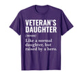 Veterans Daughter Raised Hero T-Shirt - Minimalist Print for Adults - T-Shirt, Sweatshirt, Hoodie