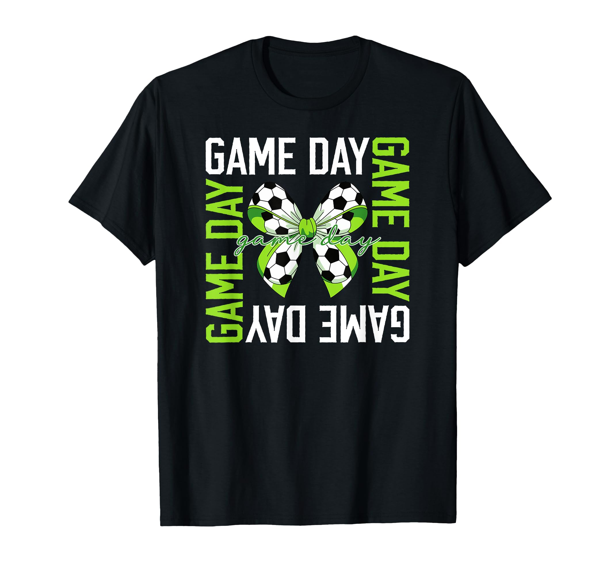 Game Day Soccer Bow Soccer Game Day T-Shirt - Casual Everyday Wear Unisex - T-Shirt, Sweatshirt, Hoodie