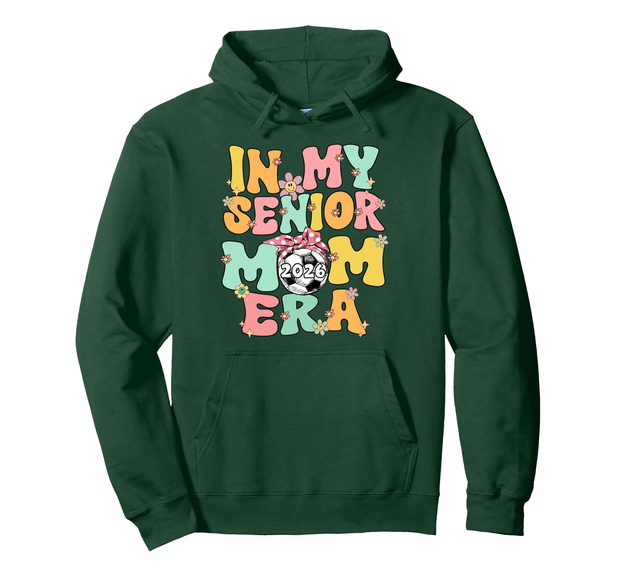 My Senior Mom Era Groovy Soccer Senior Hoodie - Fun Novelty Design Unisex - T-Shirt, Sweatshirt, Hoodie
