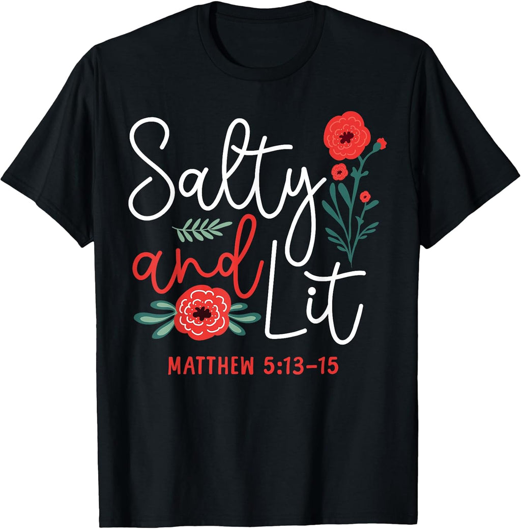 Christian Bible Verse Faith God Pun Flower Salty And - Adult & Kids T-Shirts, Sweatshirts & Hoodies apparel design preview 1