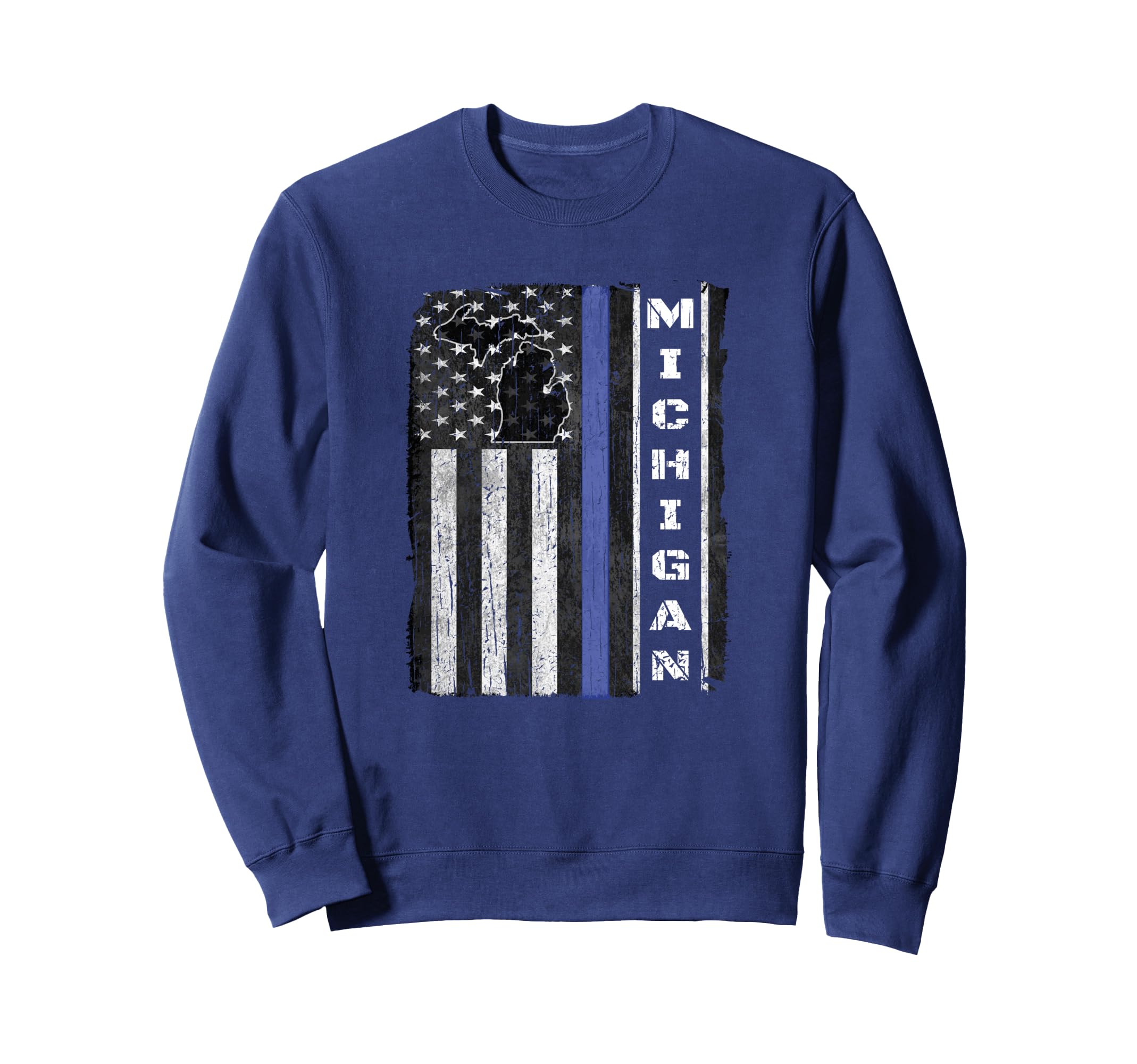 Police Week Michigan Thin Blue Line Sweatshirt - Streetwear Style Unisex - T-Shirt, Sweatshirt, Hoodie