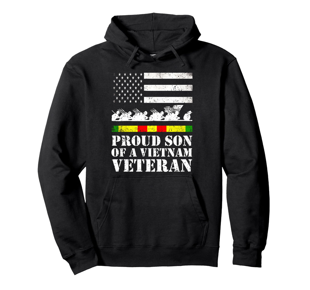 Proud Son Vietnam Veteran Hoodie - Minimalist Print Men Women - T-Shirt, Sweatshirt, Hoodie