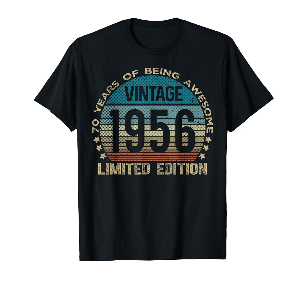 70 Year Old Gifts 1956 70Th Birthday T-Shirt - Aesthetic Graphic for Adults - T-Shirt, Sweatshirt, Hoodie