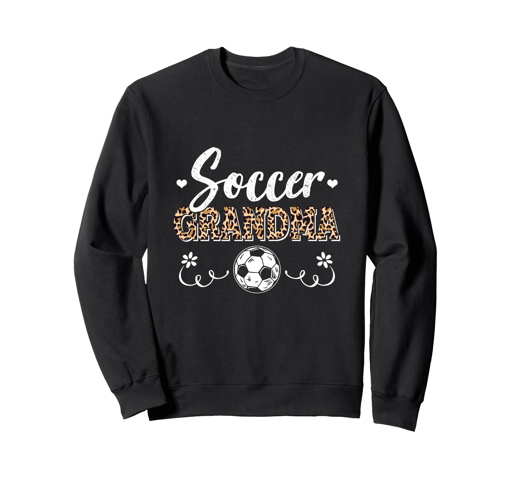 Funny Soccer Grandma Leopard Pattern Sweatshirt - Trendy Graphic Unisex - T-Shirt, Sweatshirt, Hoodie