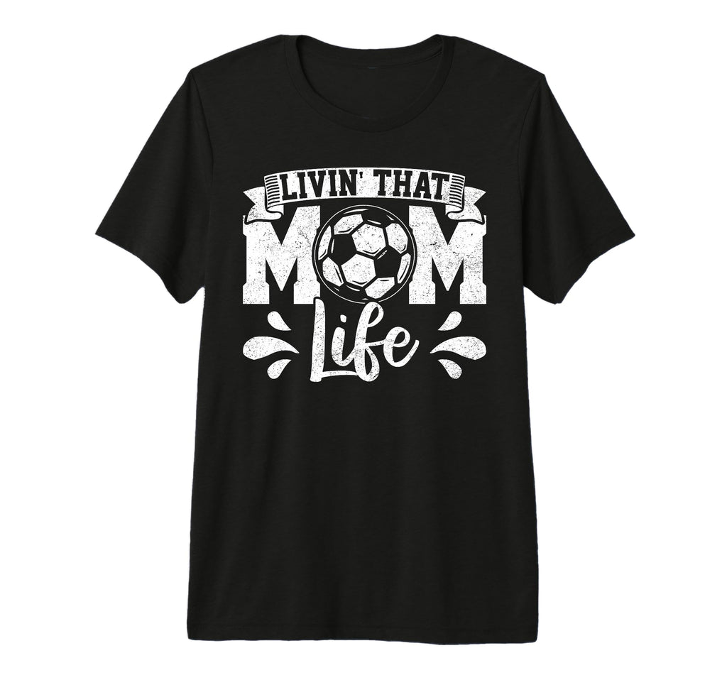 Livin That Soccer Mom Life Tri Blend T-Shirt - Minimalist Print Men Women - T-Shirt, Sweatshirt, Hoodie