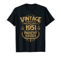 Birthday Funny Him 1951 Perfectly Aged T-Shirt - Graphic Print for Adults - T-Shirt, Sweatshirt, Hoodie