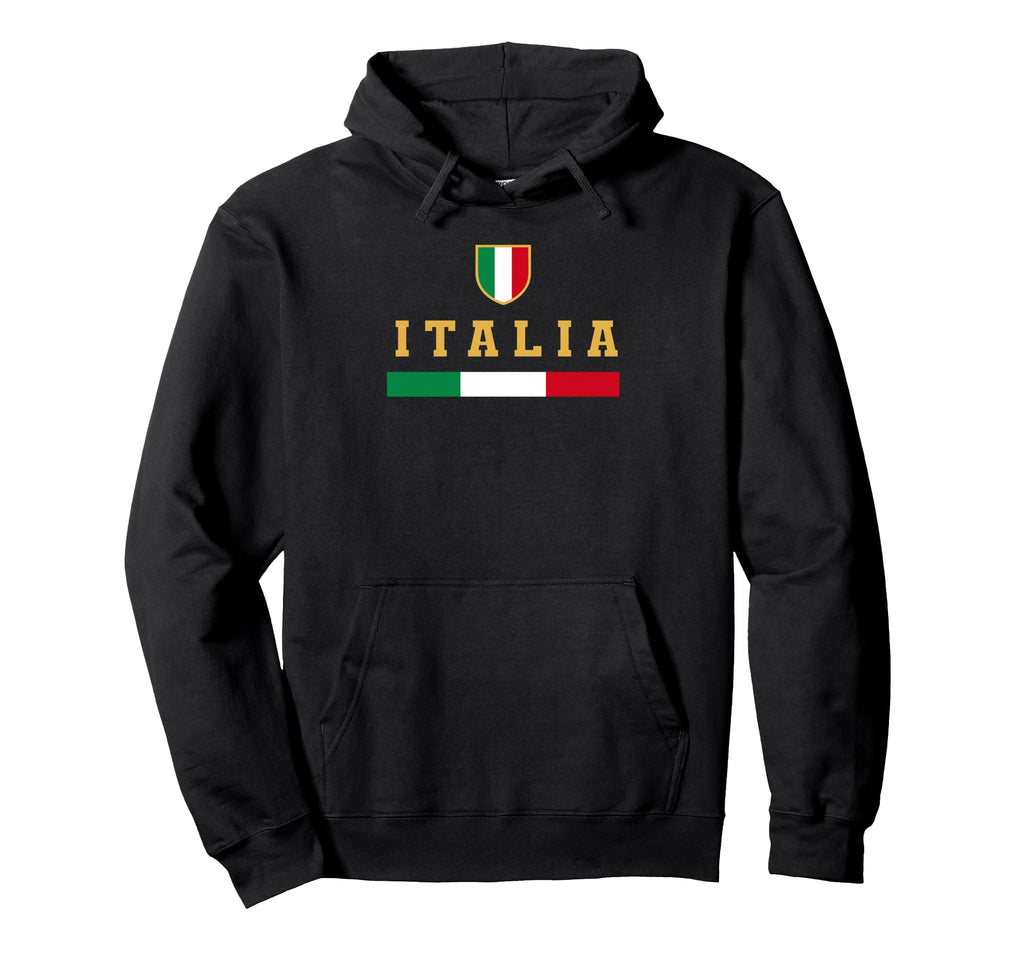 Italia Soccer Football Italy Flag Hoodie - Aesthetic Graphic Men Women - T-Shirt, Sweatshirt, Hoodie