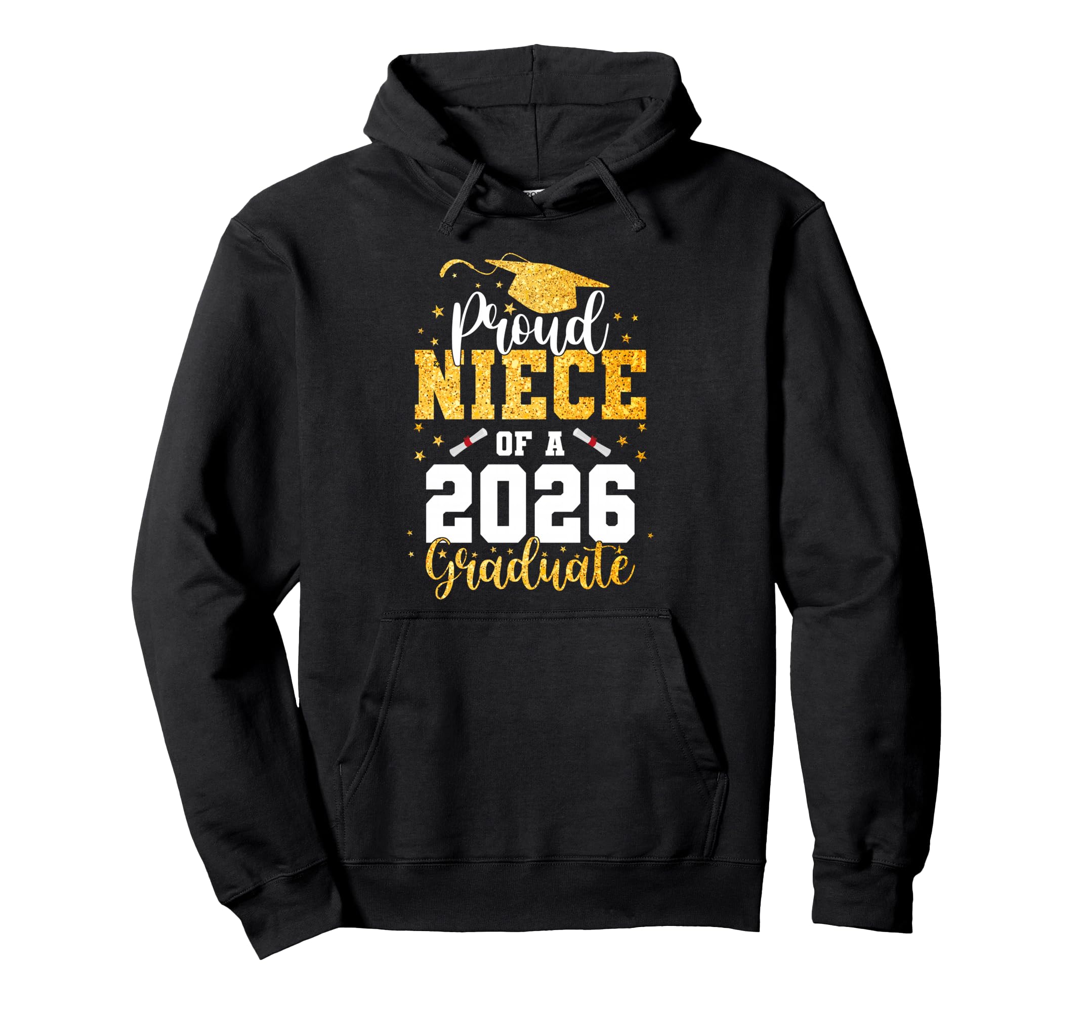 Proud Niece Class 2026 Graduate Graduation Hoodie - Graphic Print Unisex - T-Shirt, Sweatshirt, Hoodie