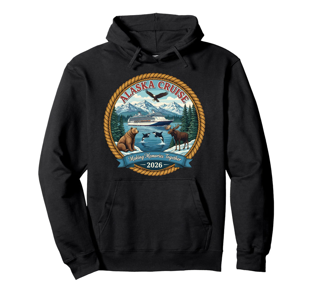 Alaska Cruise 2026 Matching Friends And Hoodie - Minimalist Print Unisex - T-Shirt, Sweatshirt, Hoodie