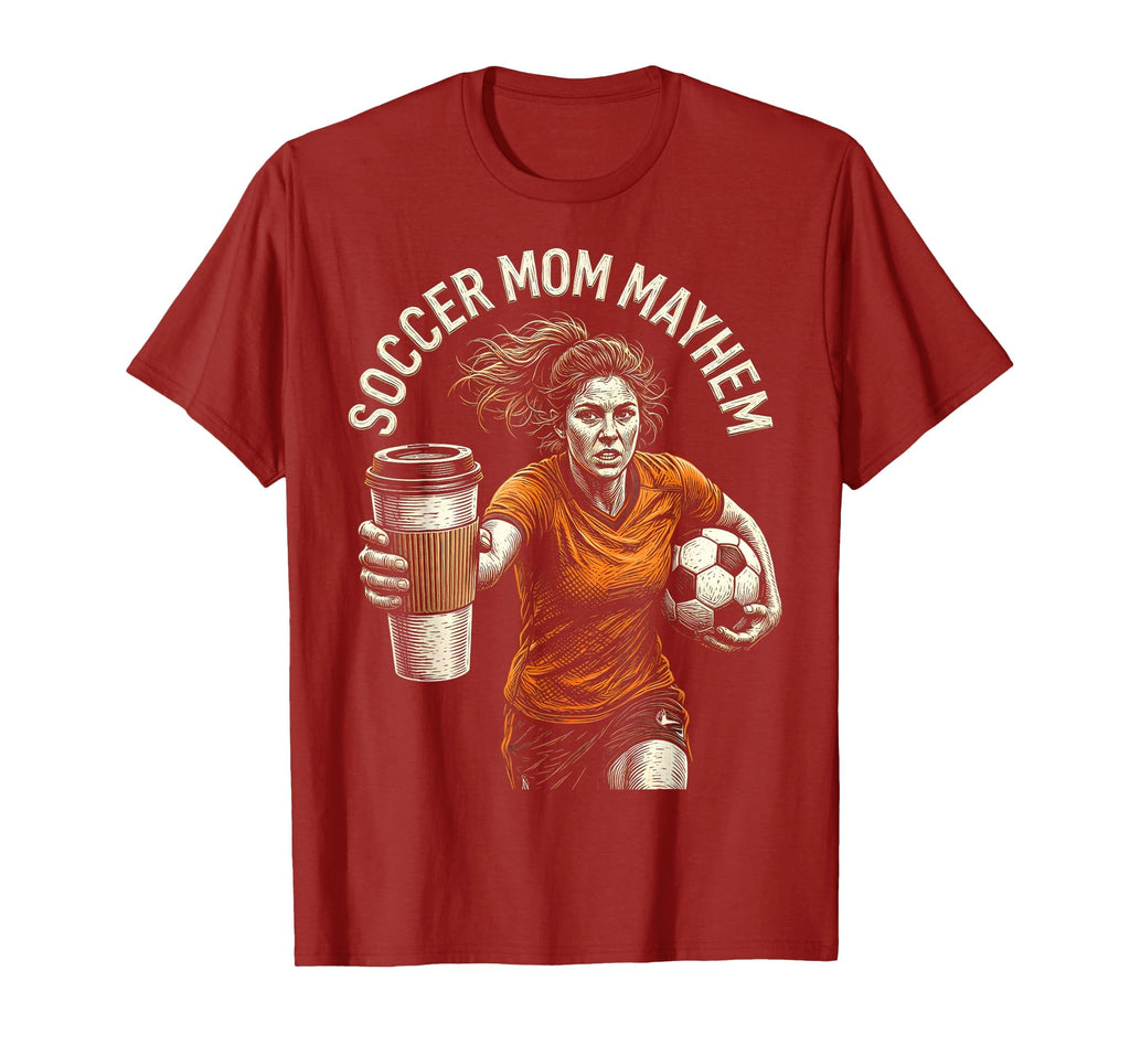 Soccer Mom Mayhem Funny Sports Parent T-Shirt - Custom Art Print Men Women - T-Shirt, Sweatshirt, Hoodie