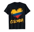 Colombia Heart Flag T-Shirt - Custom Art Print Unisex - T-Shirt, Sweatshirt, Hoodie